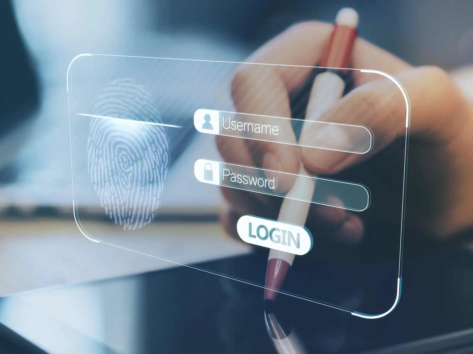 Secure single sign-on with fingerprint login